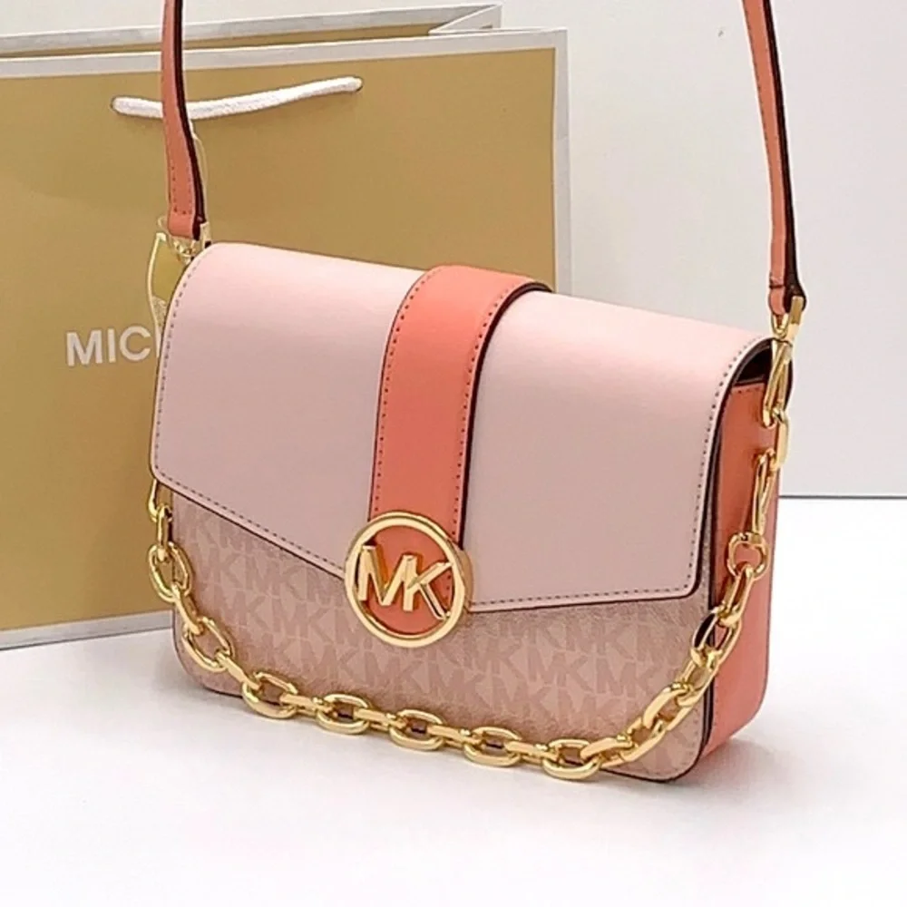 MICHAEL KORS CARMEN SMALL FLAP XBODY SHERBERT MULTI COLOR